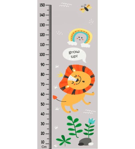 Humming Lion Height Chart in Multicolour