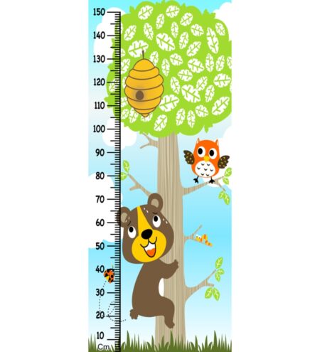 Hungry Bear Height Chart in Multicolour