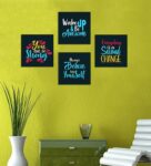 Mdf Naxos Inspirational Quotes Wall Panel In Multicolor