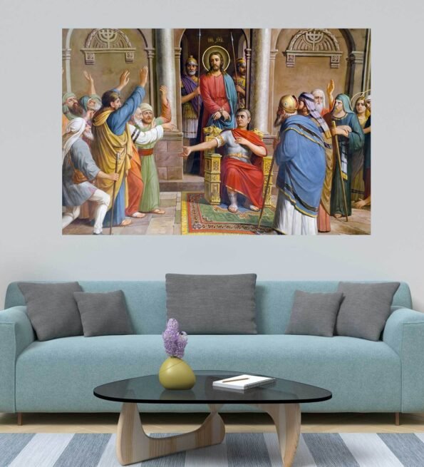 Jesus Christ Self Adhesive Wall Poster for Home Decor(Vinyl 24 x 36 Inch)