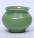 Light Green Ceramic Matki Shape Table Top Planter Pot