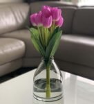 Purple Fabric Tulip Flower Bunch Artificial Flowers