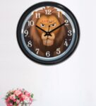 Lion Wall Clock in Brown colour