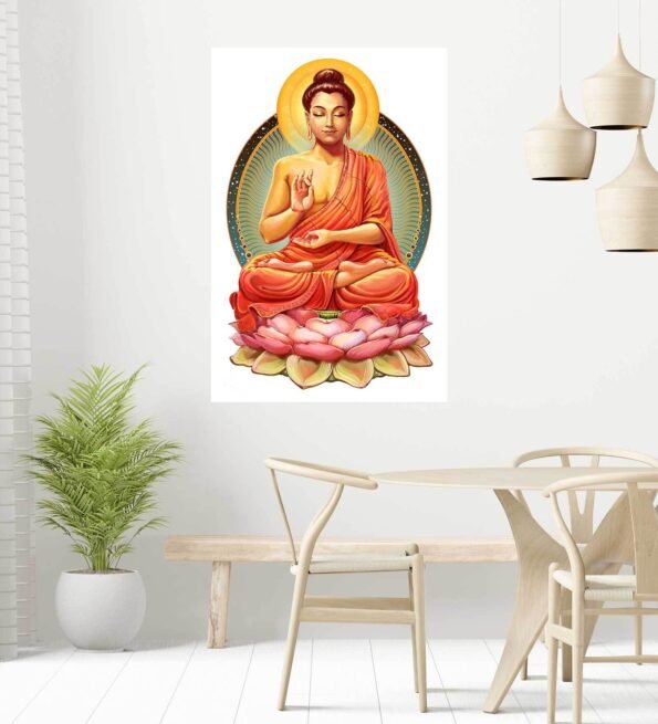 Vinly Buddha 24x36 Inches Adhesive Wall Poster