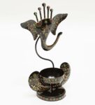 Black Iron Ganesha Diya Stand