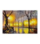 Modern City Landscape Self Adhesive Wall Poster for Home Decor(Vinyl 24 x 36 Inch)
