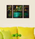 Modern Visual Art MDF Set of 3 Wall Art Print