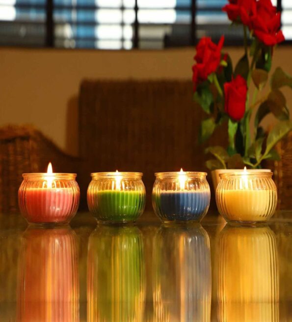 Multi Scented 4 Set Of Jar Candle