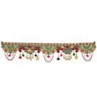 Multicolor Fabric Traditional Embroidered Toran