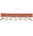 Multicolor Fabric Traditional Hand Embroidered Toran