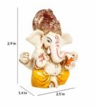 Multicolour Polyresin 2.9 Inches Lord Ganesha Idol