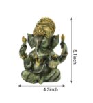 Multicolour Polyresin 5.1 Inches Ganesha Idol Statue