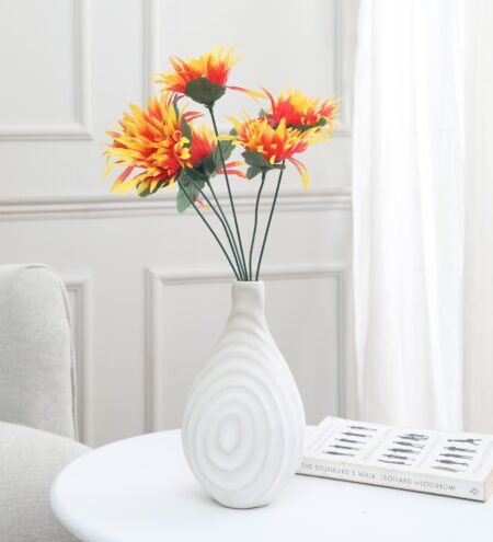 Orange Fabric Beautiful Artificial Spider Chrysanthemum Artificial Flowers