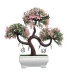 Plastic Pink With Pot Artificial Plants