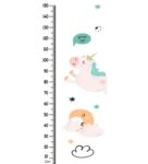 Playful Unicorn Height Chart In Multicolour