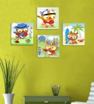 Playfull Bird Wall Panels in Multicolour