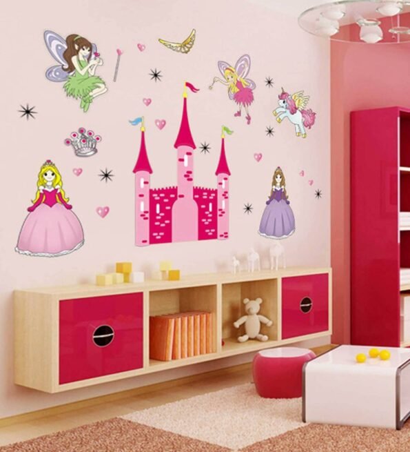 Angel Castle Princess Fairy Wall Stickers For Kids Room Wall Sticker