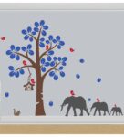 Pvc Wall Stickers Tree Elephant Birds Squirrel