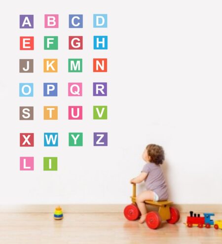 Pvc Vinyl Alphabets Wall Stickers