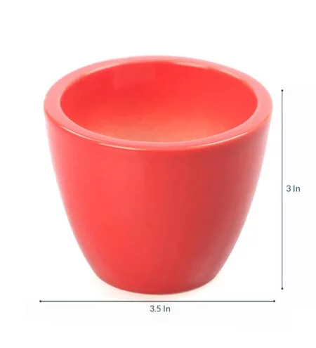 Red Ceramic Table Top Planter