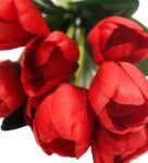 Red Fabric Tulip Bunch Artificial Flowers