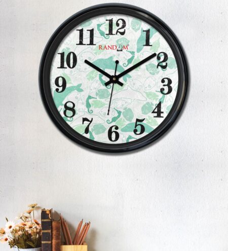 Sea Horse Wall Clock in Green