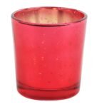 Shot Red Glass Table Tea Light Holder Set Of 4