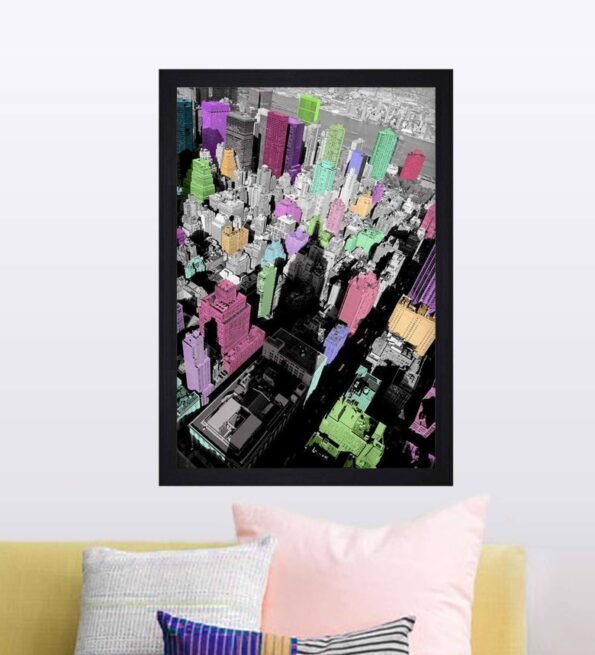 Skyscapers Framed Canvas Art Print