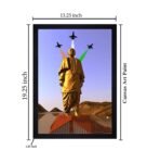 Statue of Unity Framed Canvas Art Print