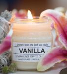 Vanilla Scented White Square Glass Jar Candle