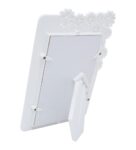 White Acrylic Floral Photo Frame