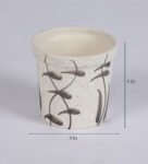 White Ceramic Balti Shaped Flower Pot