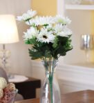 White Plastic Gerbera Artificial Flowers