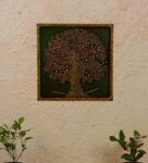 Wooden Wall Mural In Green