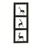 Wrought Iron Hanging Framed Wall Art In Black