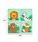 Zoo Animals Wall Panels in Multicolour