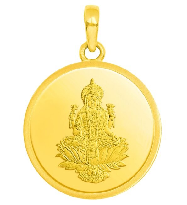 1.3 Grams 24KT (999) Goddess Laskhmi Gold Coin Pendant