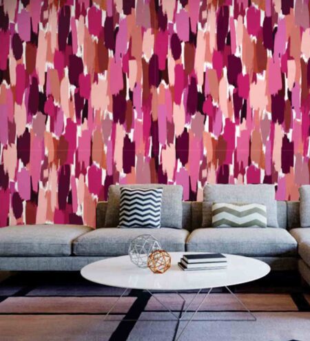 16 Feet 50 Shades Of Pink 180 Gsm Wallpaper Roll