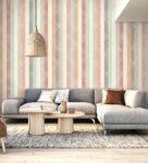 16 Feet Striped Linoleum 350 Gsm Wallpaper Roll