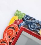 Multicolour Mango Wood Artist Wall Mirror
