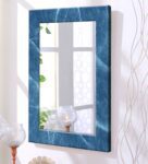 Blue MDF Brilliant Wall Mirror