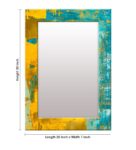 Yellow MDF Artistic Wall Mirror