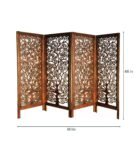 Solid Wood Razos Room Divider In Brown Colour