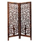 Solid Wood Razos Room Divider In Brown Colour