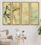 Abstract Art Multicolour Canvas Framed Abstract Art Panel Set of 4