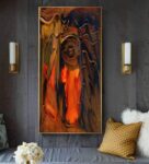 Abstract Canvas On Wooden Framed Stretched Art Print 40×30 Inches