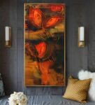 Abstract Canvas On Wooden Framed Stretched Art Print 40×30 Inches