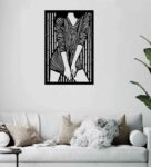 Abstract Girl Design Black Wooden Wall Art