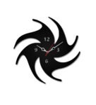 Black MDF Abstract Volleyball Modern Wall Clock