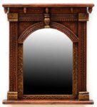 Copper Wood Antique Wall Mirror
